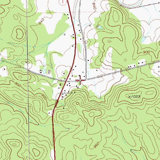 Topographic Map of Polk County Fire Department Youngs Station, GA