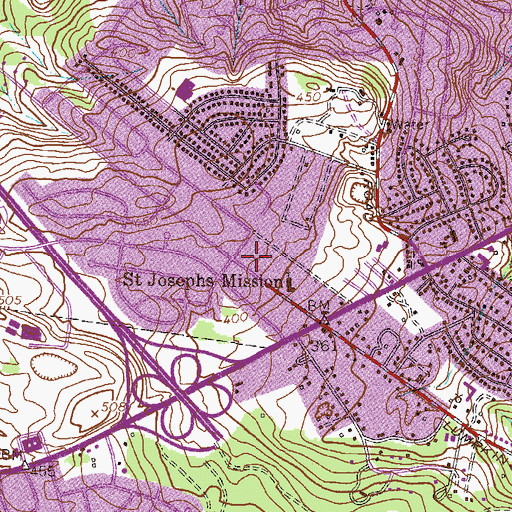 Topographic Map of Augusta Department Fire Station 13, GA