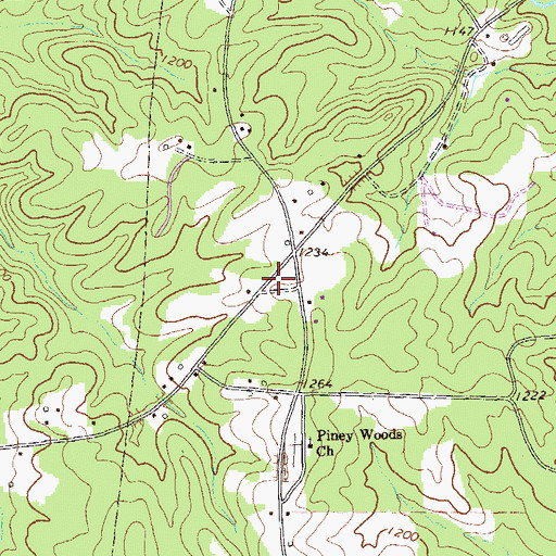 Topographic Map of Haralson County Fire Department Station 14, GA