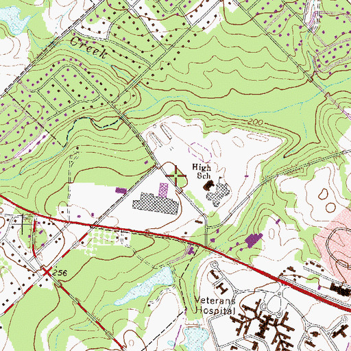 Topographic Map of Dublin Fire Department Station 2, GA