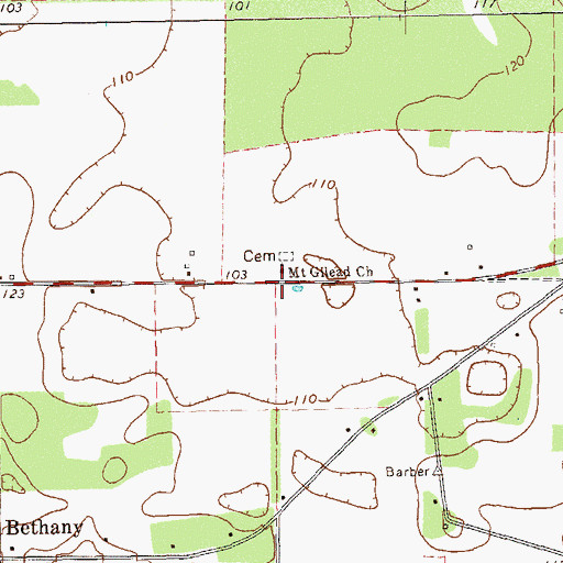 Topographic Map of Decatur County Fire and Rescue Station 260, GA