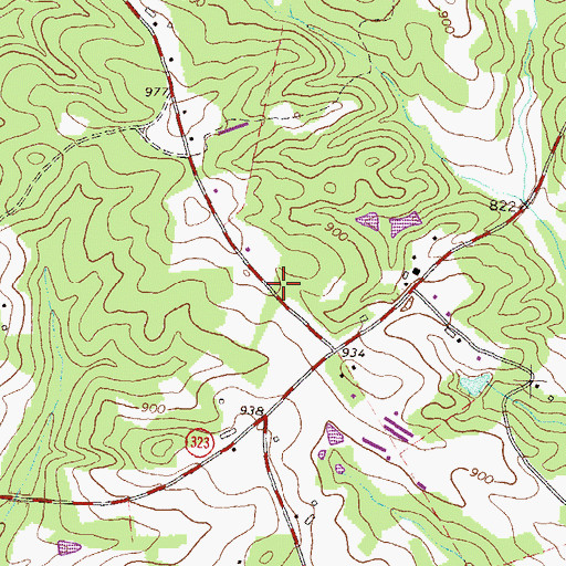 Topographic Map of Banks County Fire and Emergency Medical Services Station 240, GA