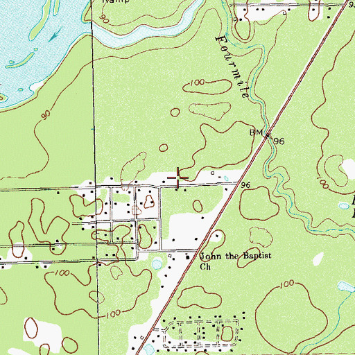 Topographic Map of Decatur County Fire and Rescue Station 270, GA
