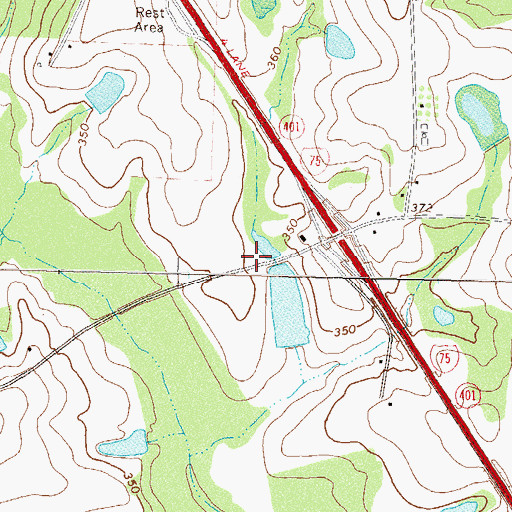 Topographic Map of Turner County Fire and Rescue Inaha Station, GA