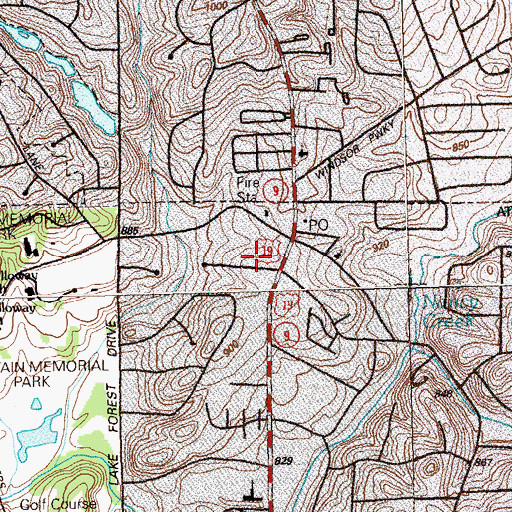 Topographic Map of Sandy Springs Fire Rescue Department Station 4, GA