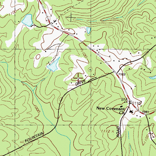 Topographic Map of Gwinnett County Fire and Emergency Services Station 27, GA