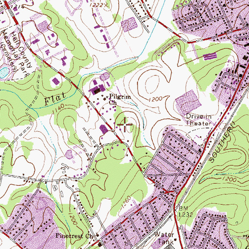 Topographic Map of Gainesville Fire Department Station 4, GA