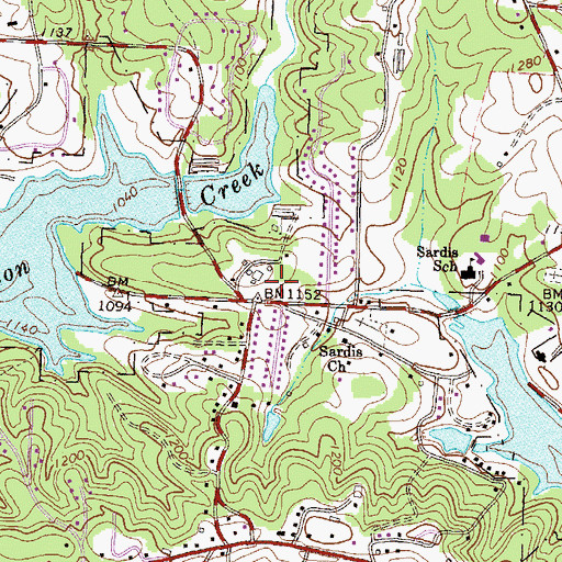 Topographic Map of Hall County Fire Station 13, GA