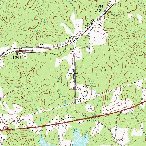 Topographic Map of Haralson County Fire Department Station 10, GA