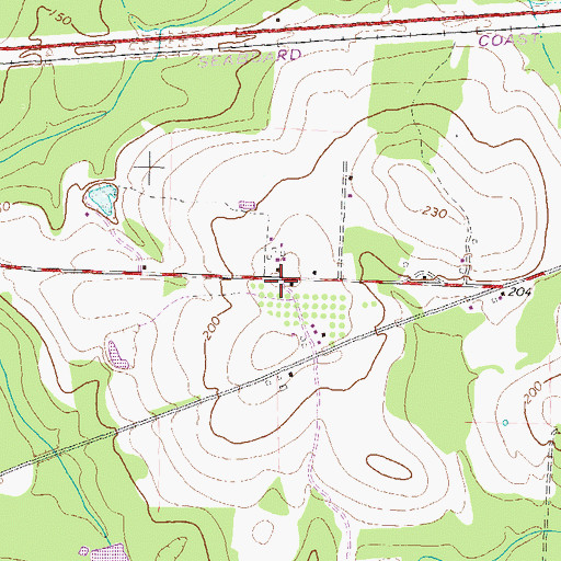 Topographic Map of West Side Volunteer Fire Department, GA