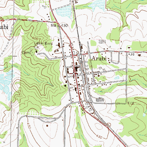 Topographic Map of Crisp County Fire Department Station 03, GA