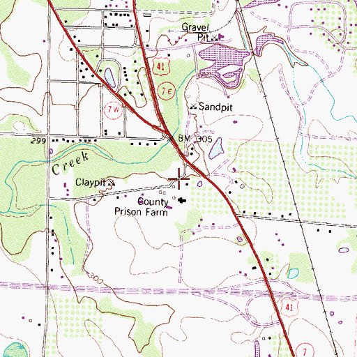 Topographic Map of Crisp County Fire Department Station 1, GA
