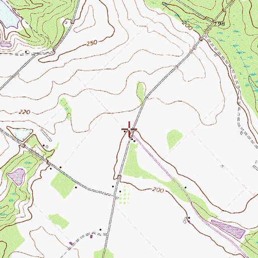 Topographic Map of Horse Creek Volunteer Fire Department, GA