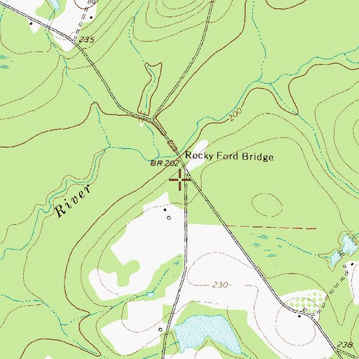 Topographic Map of Colquitt County Volunteer Firefighters Association Fire Station 72 Rockyford, GA
