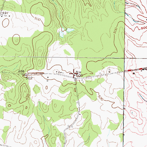 Topographic Map of Glascock Fire Department Station 2, GA