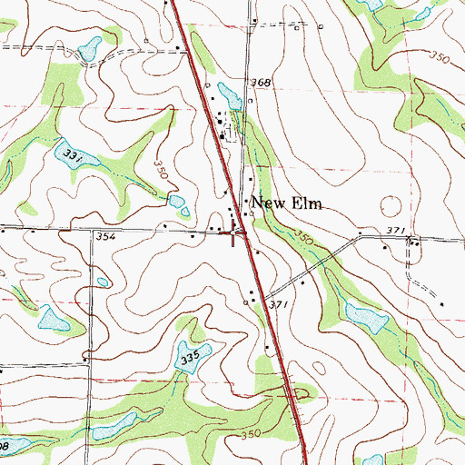 Topographic Map of Colquitt County Volunteer Firefighters Association Fire Station 32 New Elm, GA
