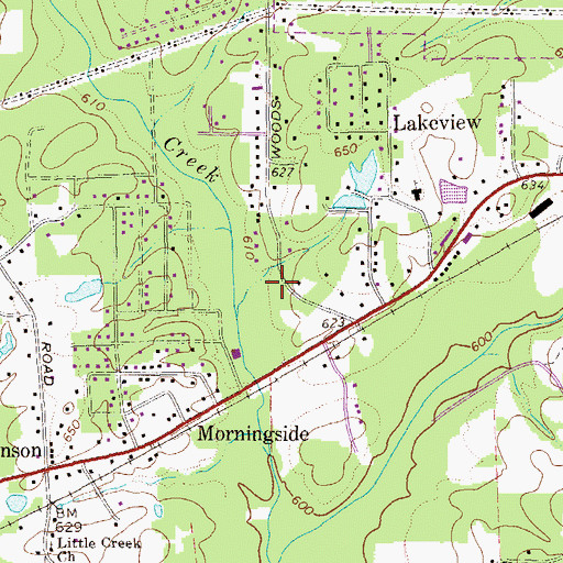 Topographic Map of Rome - Floyd County Fire Department Station 7, GA