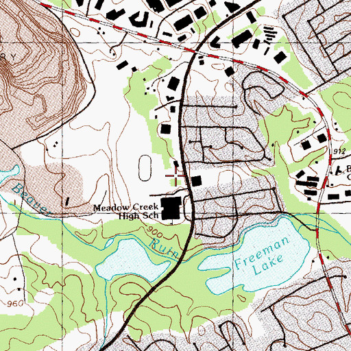 Topographic Map of Gwinnett County Fire and Emergency Services Station 23, GA