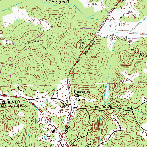 Topographic Map of Gwinnett County Fire and Emergency Services Station 26, GA