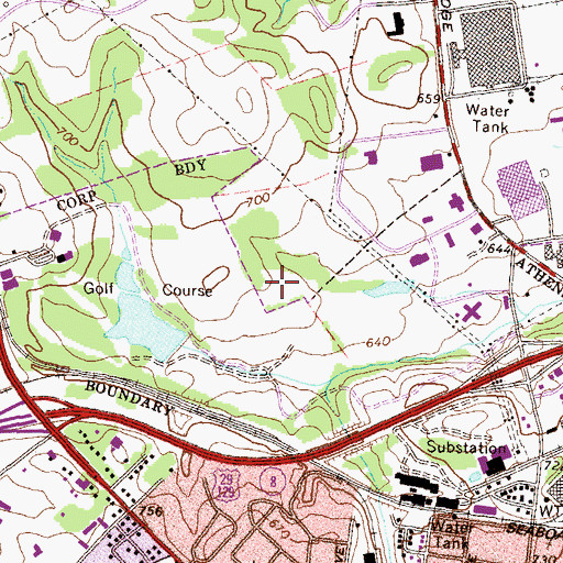 Topographic Map of Athens - Clarke County Fire Department Training Facility, GA