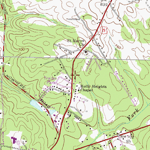 Topographic Map of Athens - Clarke County Fire Department Station 9, GA