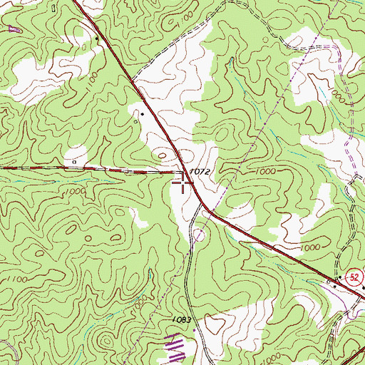 Topographic Map of Hall County Fire Services Station 10, GA