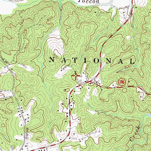 Topographic Map of Stephens County Fire Department Station 6, GA