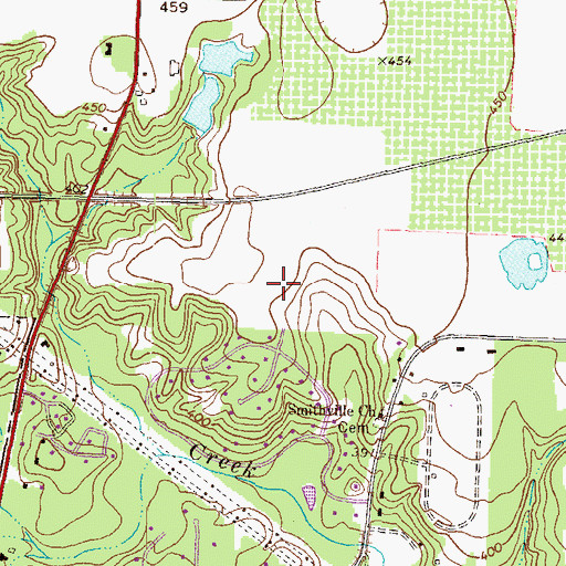Topographic Map of Warner Robins Fire Department Station 6, GA