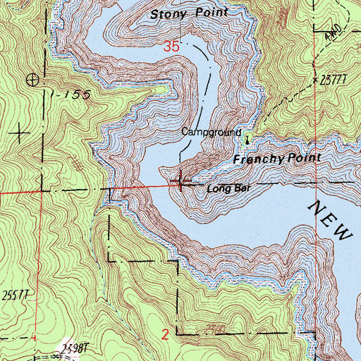 Topographic Map of Frenchy Point, CA