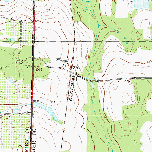 Topographic Map of Westside Fire Station, GA