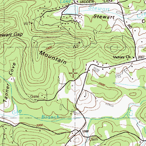 Topographic Map of Union County Fire Department Station 9, GA