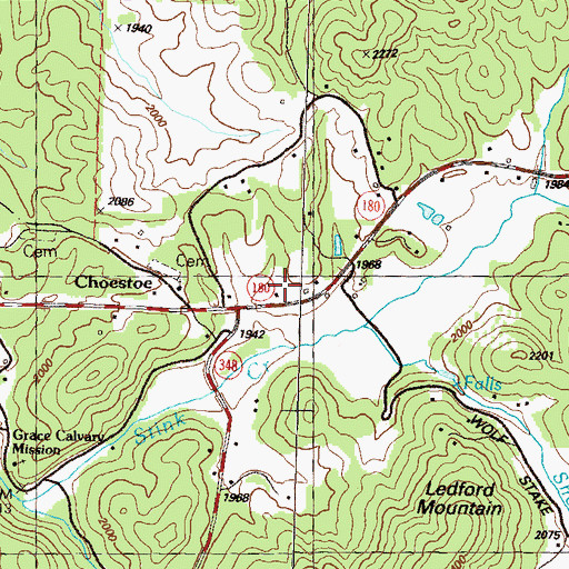 Topographic Map of Union County Fire Department Station 12, GA