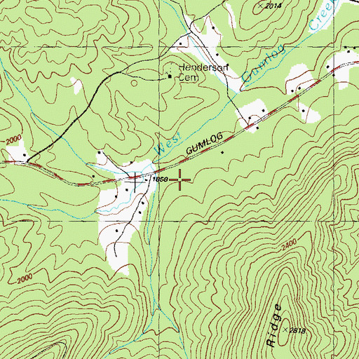 Topographic Map of Union County Fire Department Station 8, GA