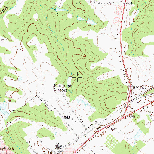 Topographic Map of Morgan County Fire Department Training Facility, GA