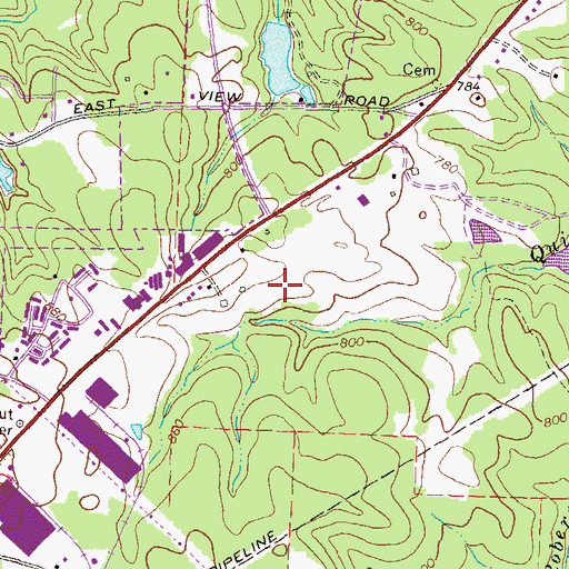 Topographic Map of Rockdale County Fire Department Station 1, GA