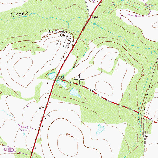 Topographic Map of Thomas County Fire Department Station 11 Coolidge, GA