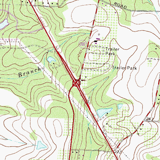 Topographic Map of Thomas County Fire Department Station 16 Northside, GA
