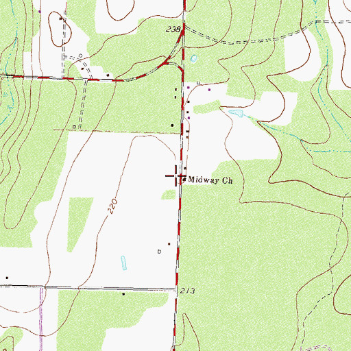 Topographic Map of Lake Riverside Volunteer Fire Department Station 10, GA