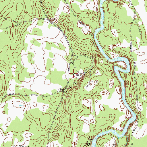 Topographic Map of Ichauway Volunteer Fire Department, GA