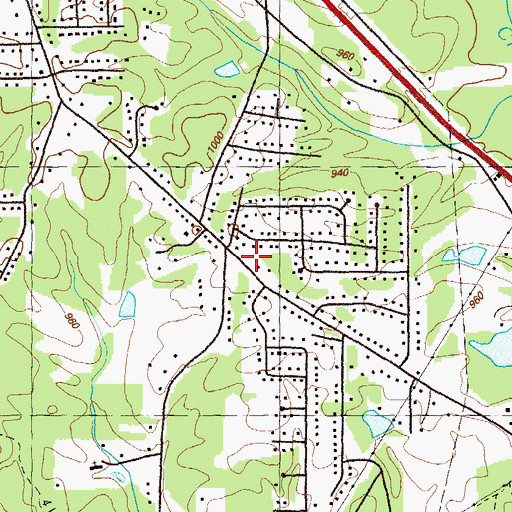Topographic Map of Cobb County Fire and Emergency Services Station 6, GA