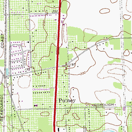 Topographic Map of Albany Fire Department Station 9, GA