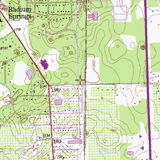 Topographic Map of Albany Fire Department Station 3, GA