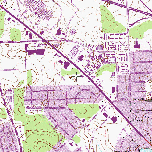 Topographic Map of Albany Fire Department Station 6, GA