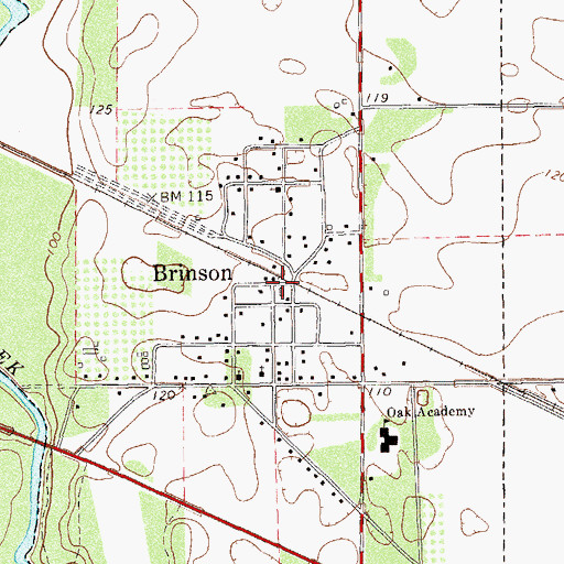 Topographic Map of Decatur County Fire and Rescue Station 250, GA