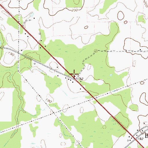 Topographic Map of Early County Fire Department Cuba Station, GA