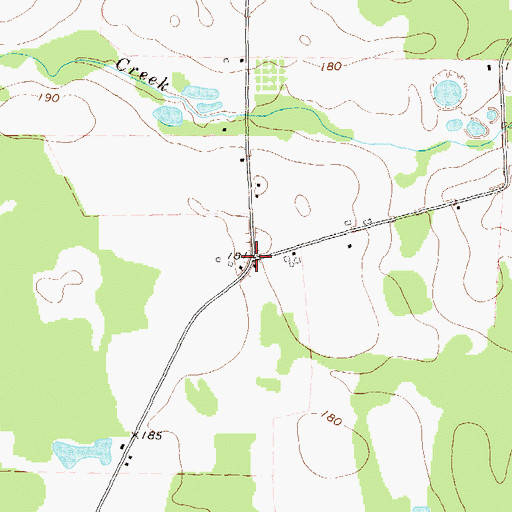 Topographic Map of Patmos Community Volunteer Fire Department, GA