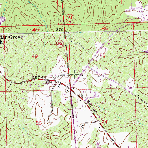 Topographic Map of Fulton County Fire Department Station 17, GA