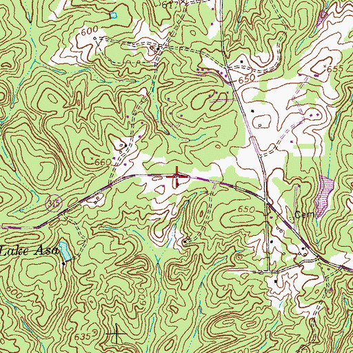 Topographic Map of Cataula Volunteer Fire Department Station 2, GA