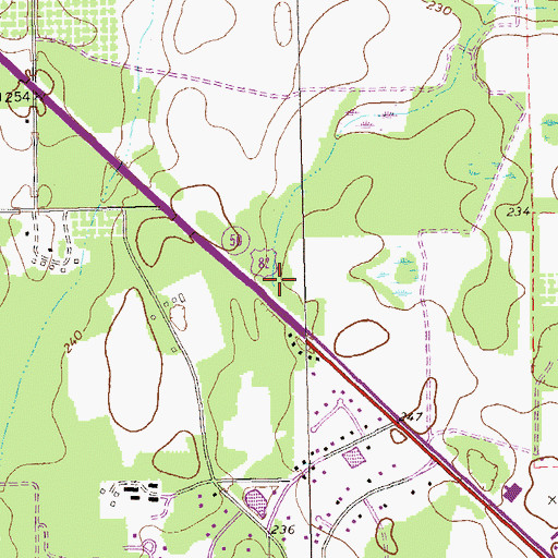 Topographic Map of Lee County Fire Department Station 3 Palmyra, GA