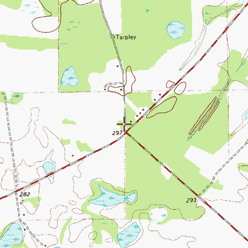 Topographic Map of Lee County Fire Department Station 6 Chokee 1, GA